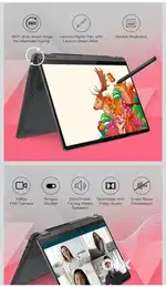 Lenovo IdeaPad flex 5 touchscreen laptop with digital pen.