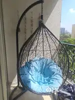Hammock swing chair with stand and cushion