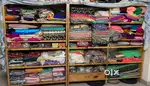 Fabrics , laces sarees suits all available for sale