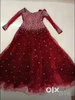 Wedding Gown Maroon Colour