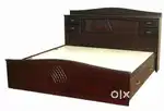 Brand new king size head storage n bottom storage wooden bed available