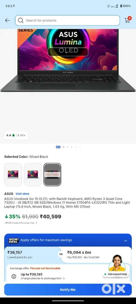 Asus 15 go OLED