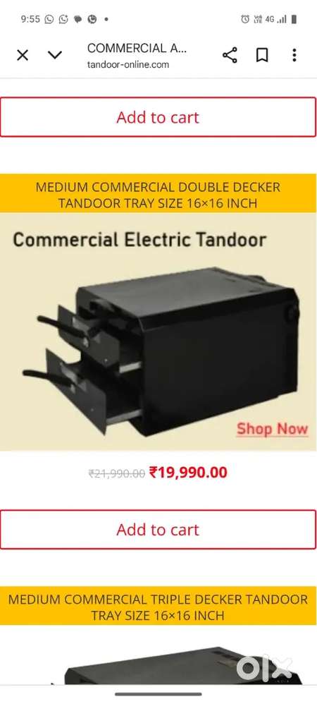 DOUBLE DECKER Electric TANDOOR
