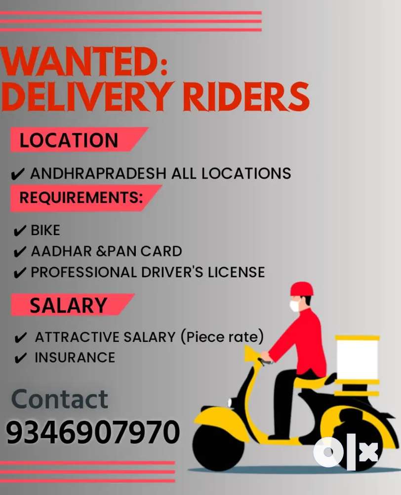 WANTED DELIVERY PERSONS @ PATAN CHERUVU