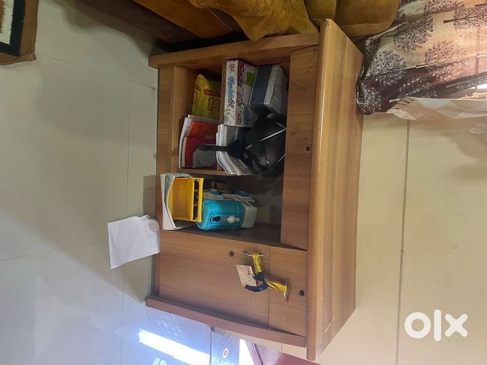 Wooden table study and computer