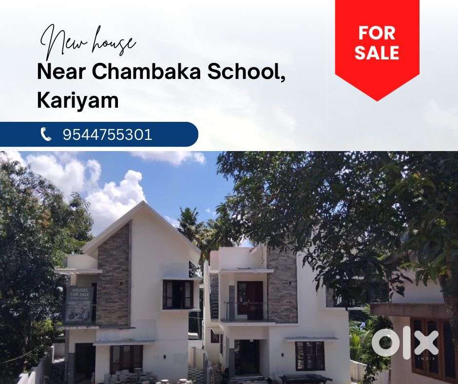 3BHK houses for sale opposite to Champaka School, Kariyam, Trivandrum
