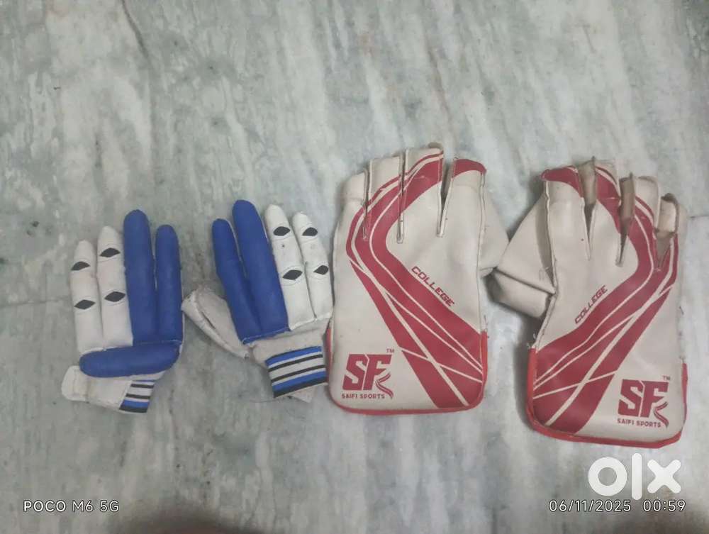 Batting gloves +wicket keeping gloves
