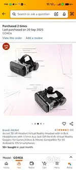 Arcent 3d vr 3 days old only