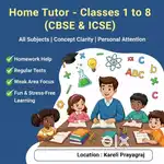 Home tutor for classes 1-8 CBSC /ICSC