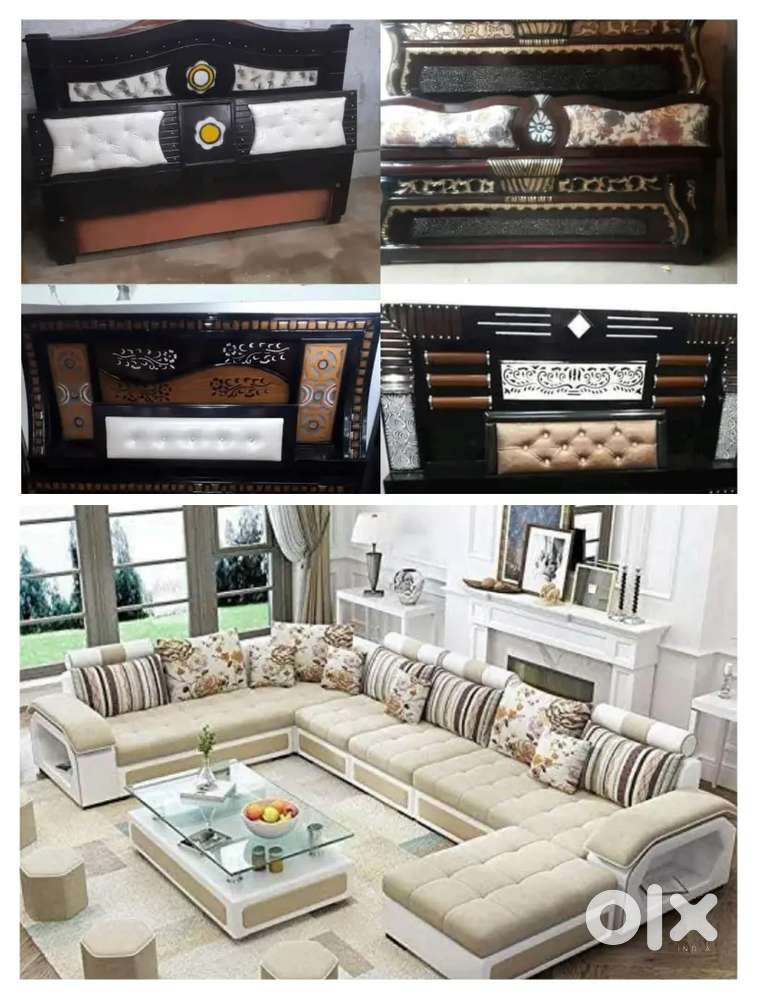 Bed 18000 or sofa L shape 45000 brand new..