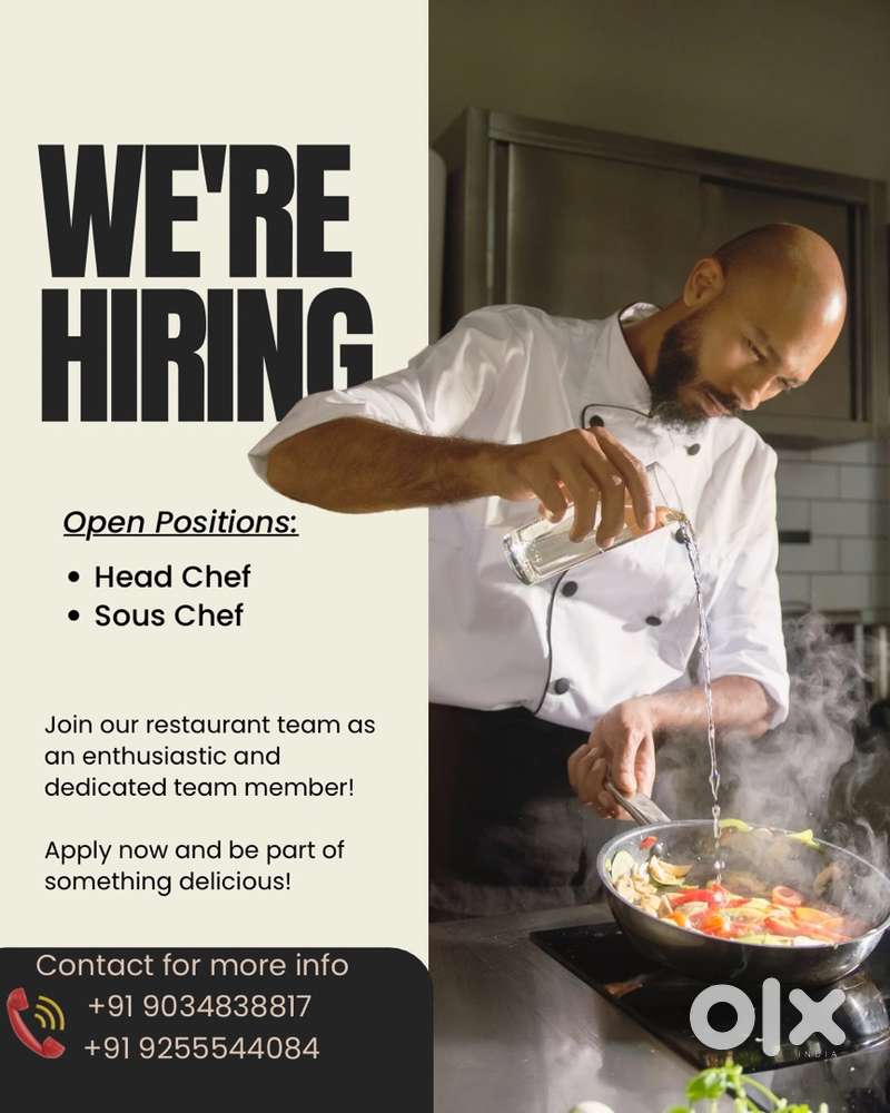 Hiring Experienced Chef