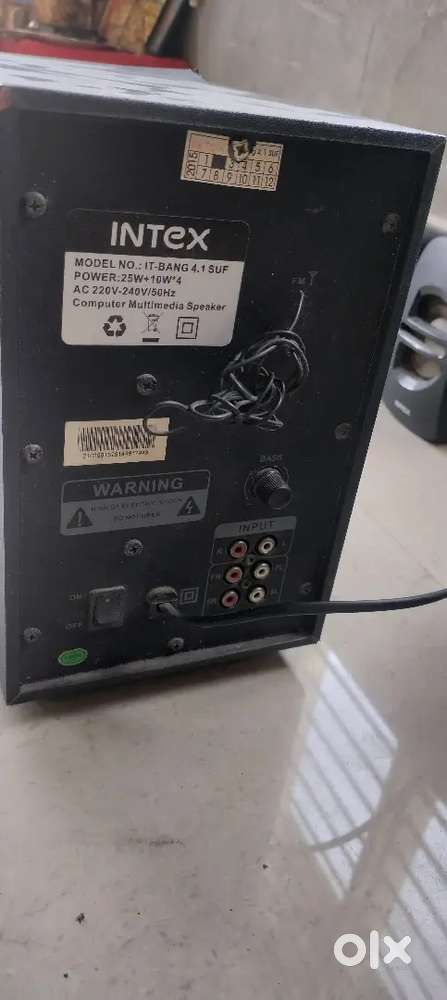 Home theatre intex 4.1