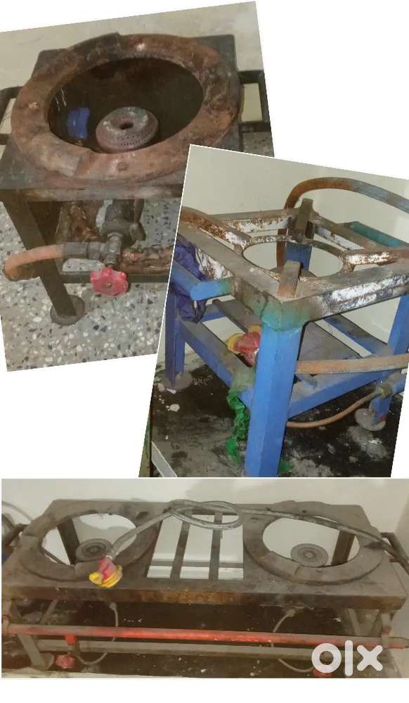 Double Gas stove and single gas stove HEAVY GAGE commercial use