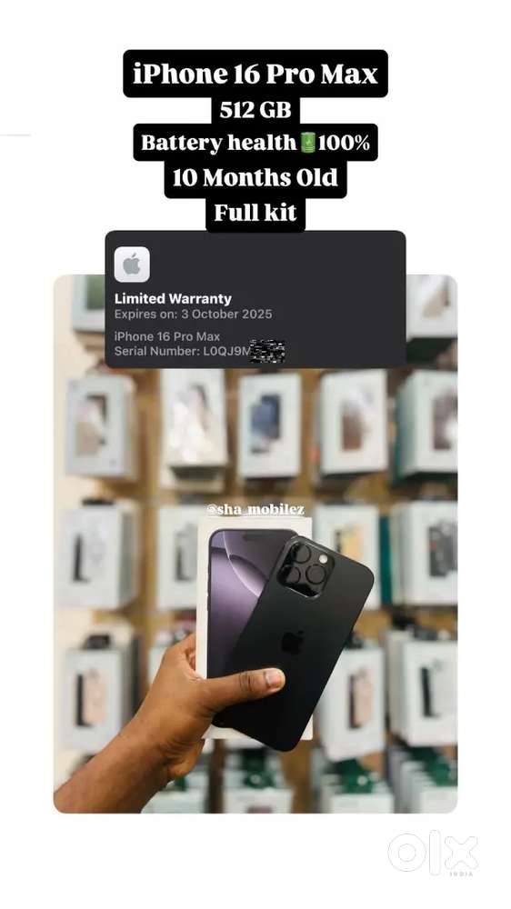 16 PRO MAX 512 GB BLACK TITANIUM @104999
