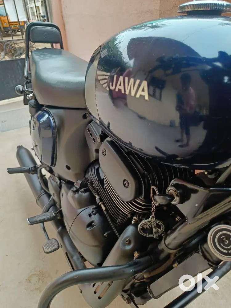 Jawa 42 blue dual silencer and dual disc