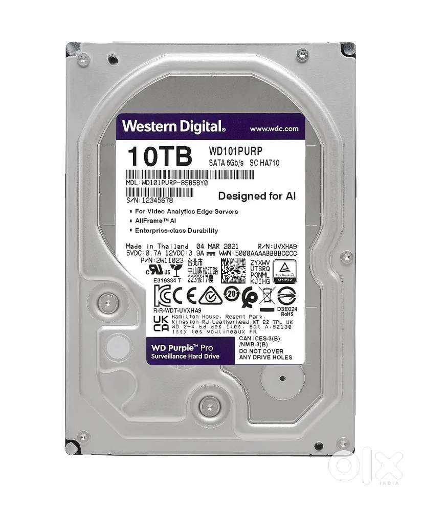 Surveillance Hard Disk Drive 10TB new with warranty