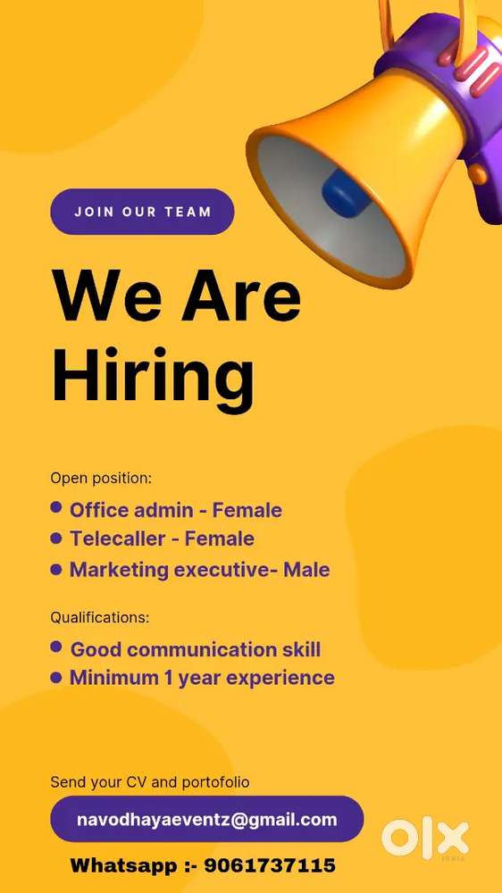 Office admin , Telecaller , Marketing Executive