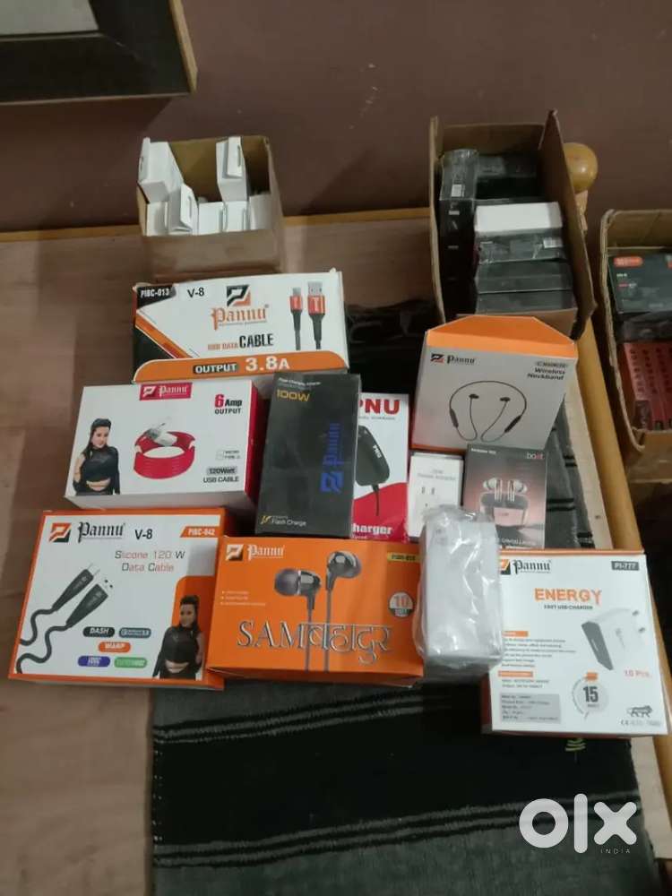 Full Mobile accessories Stock Cables Charges Eyerphone Neckband