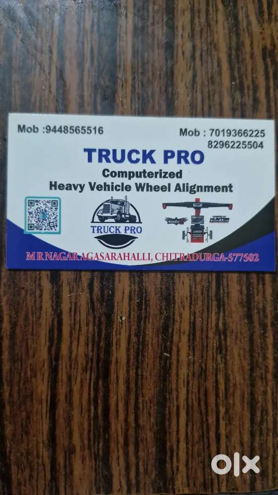Wheel alignment of truck technician