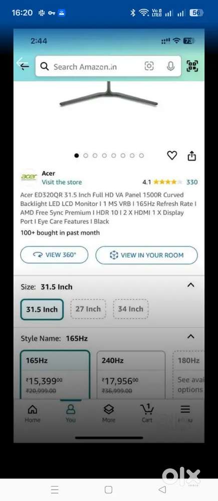 Acer 31.5 inch brand new monitor