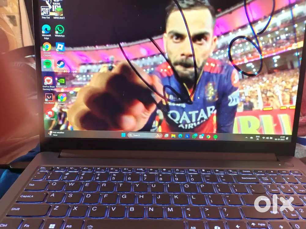 Lenovo laptop light used only one week 3 years lenovo warranty rs 10k