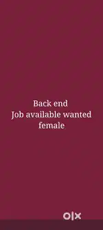 Female wanted back end job