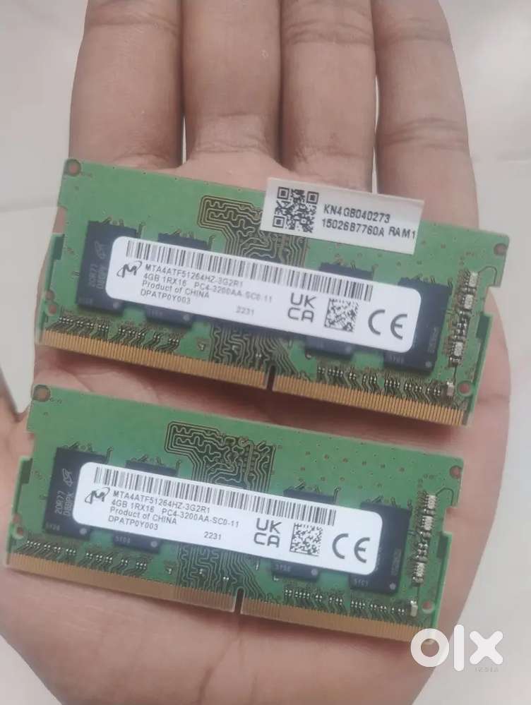 Micron 4GB DDR4 3200MHz Laptop RAM – (8GB Total)  Only 1 Month Used