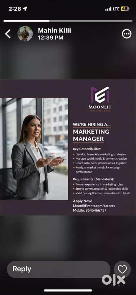 marketing and accounts