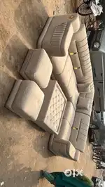 New luxury design best quality L shape sofa with centre table and puff