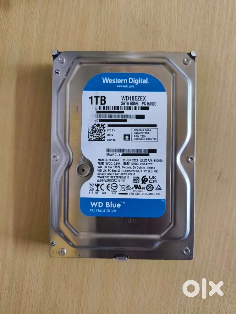 1TB WD Blue Hard Disk 7200RPM