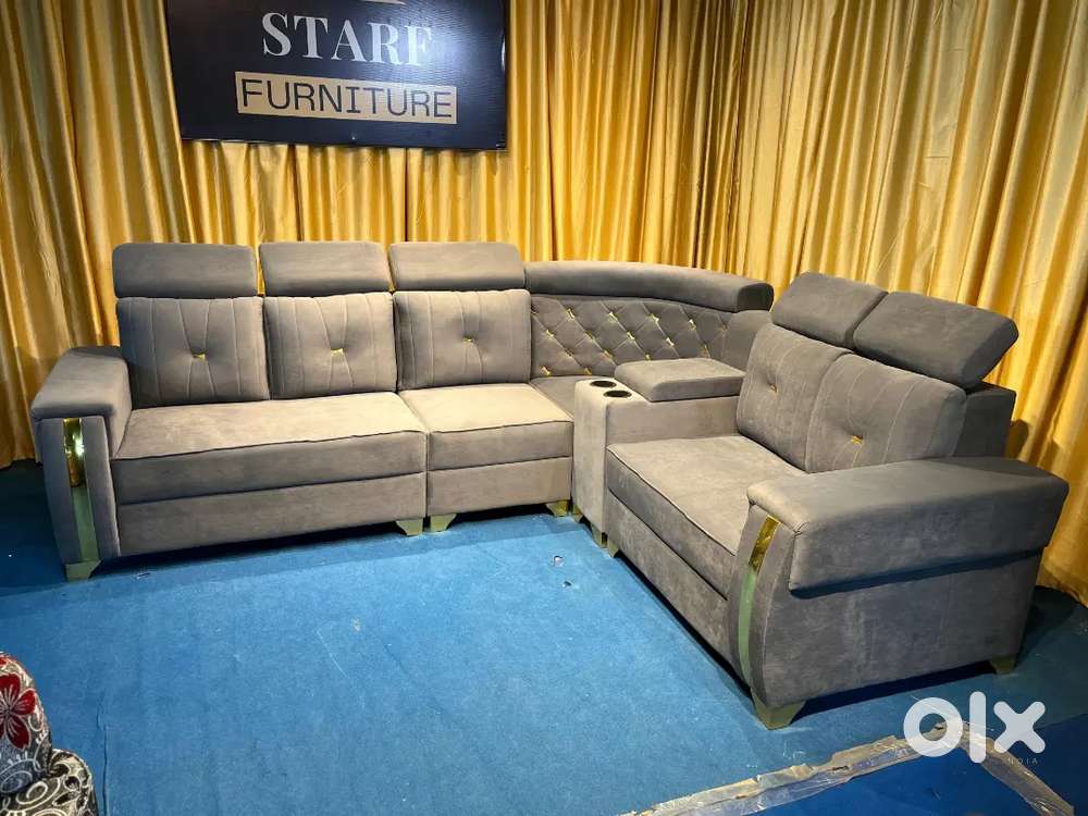 Turkish model l shape sofa set with adjustable headrest in STARF FURNI