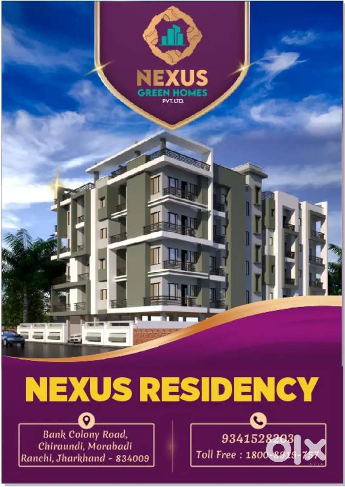 3 bhk flat for sale in Bank Colony Morabadi at prime location