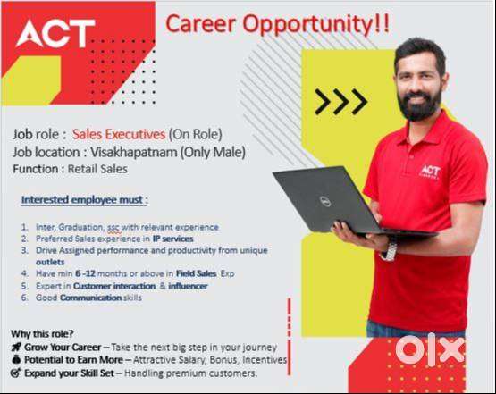 Sales Executive (Male) – Retail Sales, Visakhapatnam