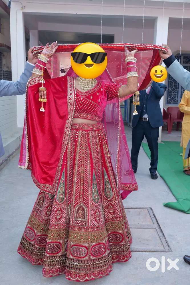 New bridal  magenta colour lehanga