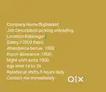 Wanted male (picker&loader)balanagar