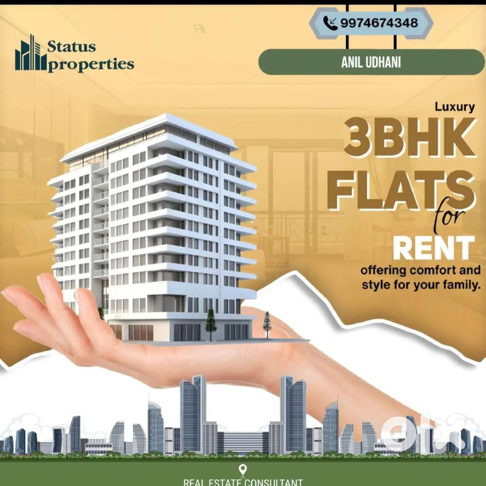 3BHK FURNISHED FLAT AVAILABLE FOR RENT