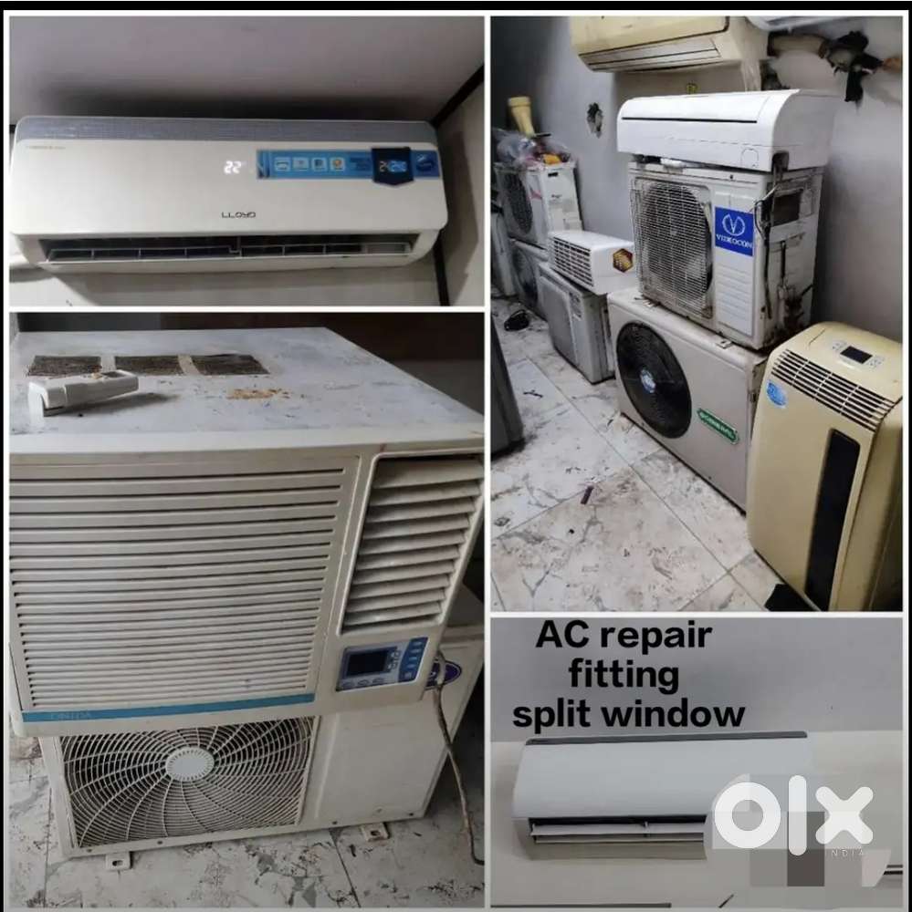 AC repair and fitting AC sale all brand windows split AC gas feeling