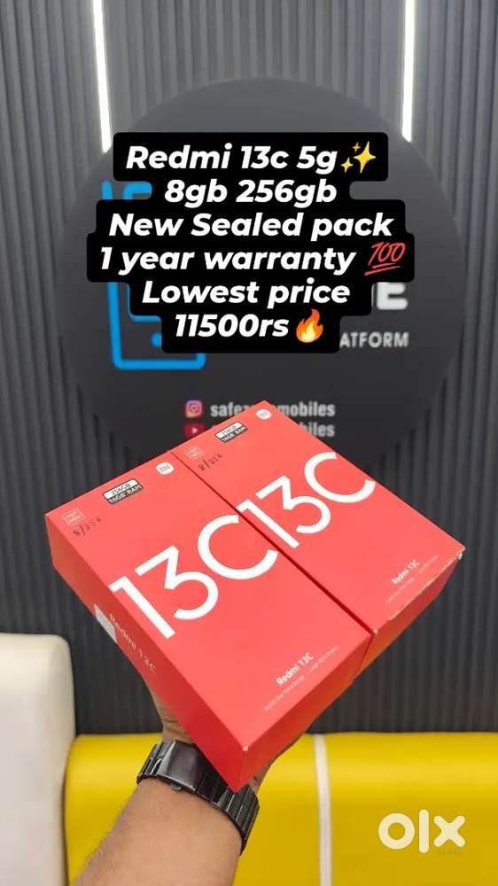Redmi 13c 8gb 256gb sealed pack 1 year warranty lowest price