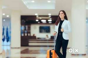 female travel executive and female model