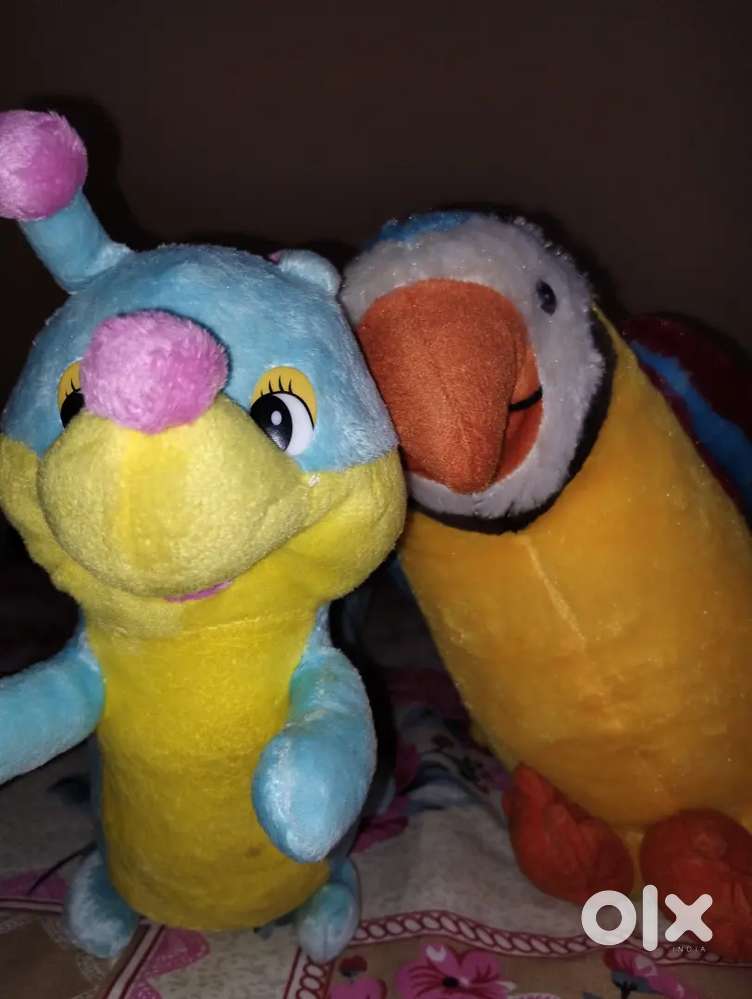 Pack of soft toys Parrot and caterpillar , both included