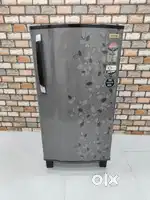 Godrej grey colour flower print edge single door