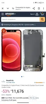 iPhone 12 mini display battery
