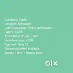 Wanted male picker and loader musheerabad