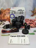 Unbox Canon EOS M50 Mirrorless Camera with EF-M 15-45 STM Lens Sk6381