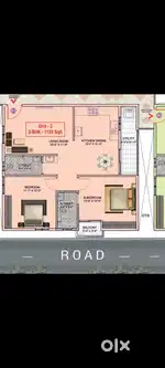 2 bhk 3 rd floor East face sft 5500
