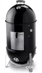 Weber 721001 Smokey Mountain Cooker 18 Charcoal Barbeque Grill, Black
