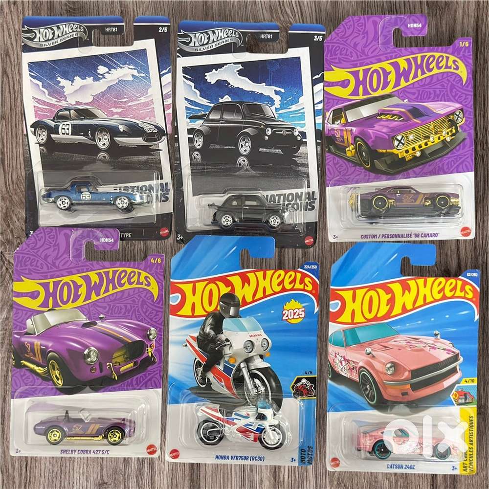 Hot wheels silver series, Jaguar lightweight e-type and Fiat hotwheels