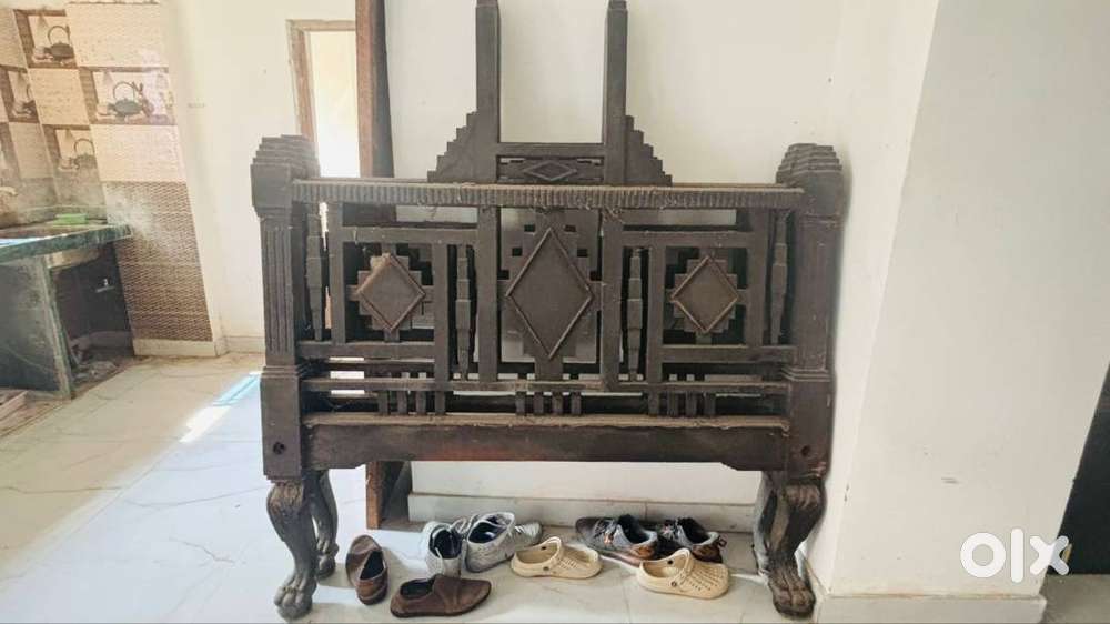 Burma Teak Wooden Antique Bed