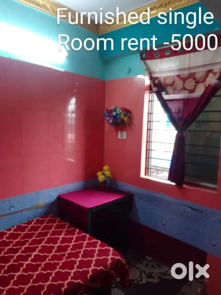 Furnished Single Room With attached kitchen& Bathroom on Main Rd