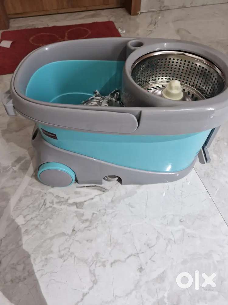 Milton Prime Stainless Steel Wringer spin mop with big wheel